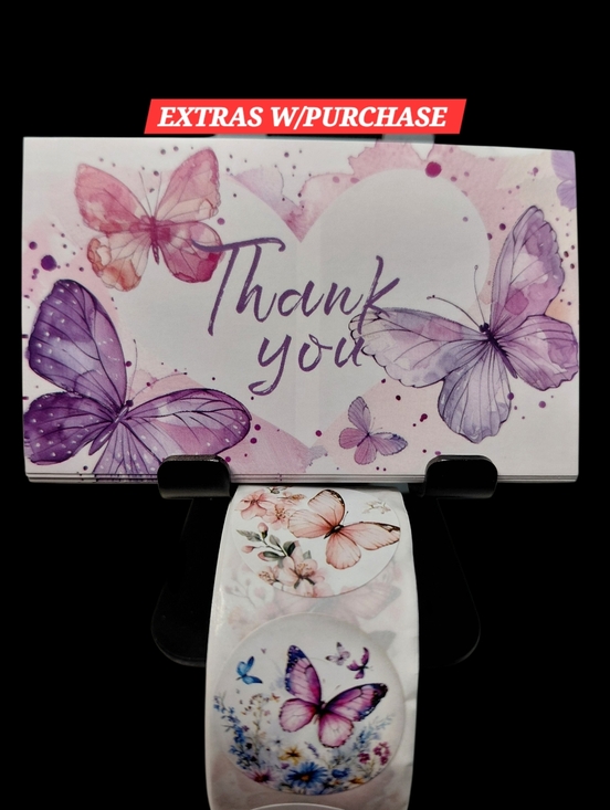 Shipping Supplies Other - 550ct. 50ct. Butterflies Thank You Cards/500ct.Stickers 3 Random Polys🦋LAST ONE
